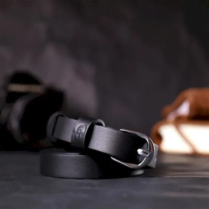 Незрівнянний жіночий ремінь з натуральної шкіри GRANDE PELLE 11693 Чорний