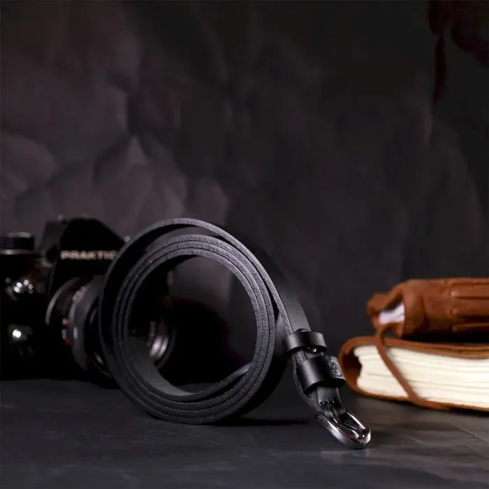 Незрівнянний жіночий ремінь з натуральної шкіри GRANDE PELLE 11693 Чорний