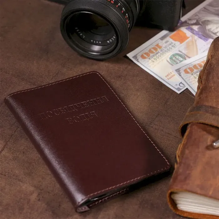 Велика обкладинка на документи водія SHVIGEL 13986 Коричнева