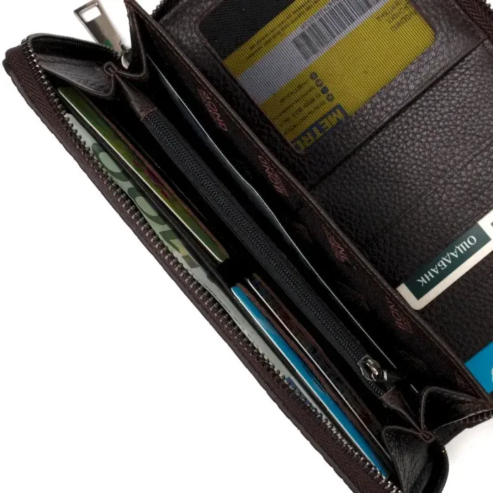 Великий чоловічий клатч з одним відділенням з натуральної шкіри з тисненням під крокодила BOND 22028