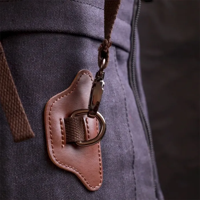 Великий рюкзак-трансформер у стилі мілітарі із щільного текстилю Vintage 22157 Чорний