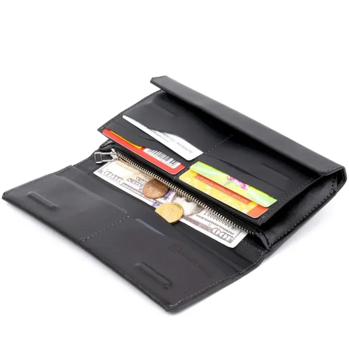 Борсетка елітна шкіряна GRANDE PELLE 11277 Чорна