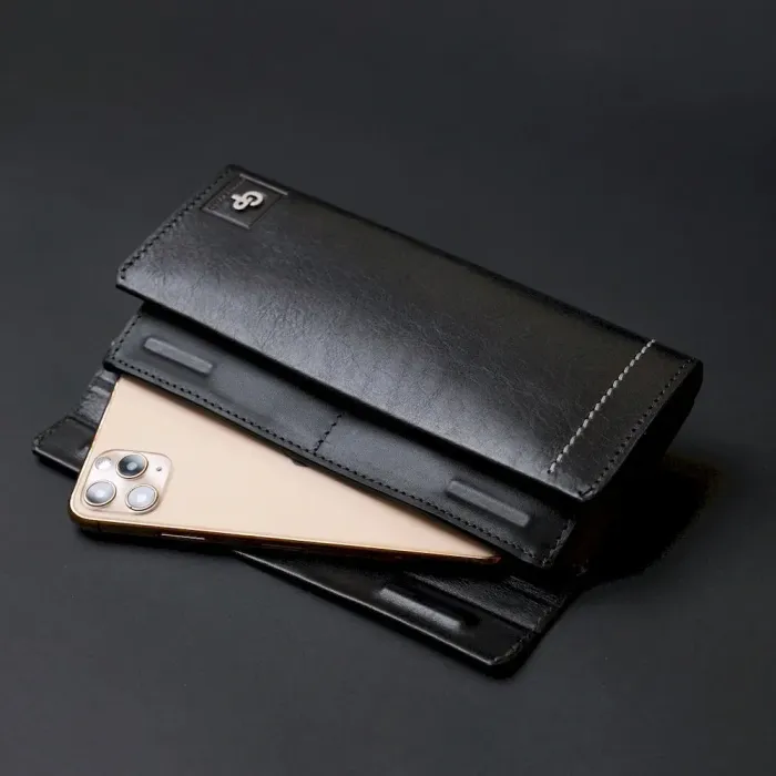 Борсетка елітна шкіряна GRANDE PELLE 11277 Чорна