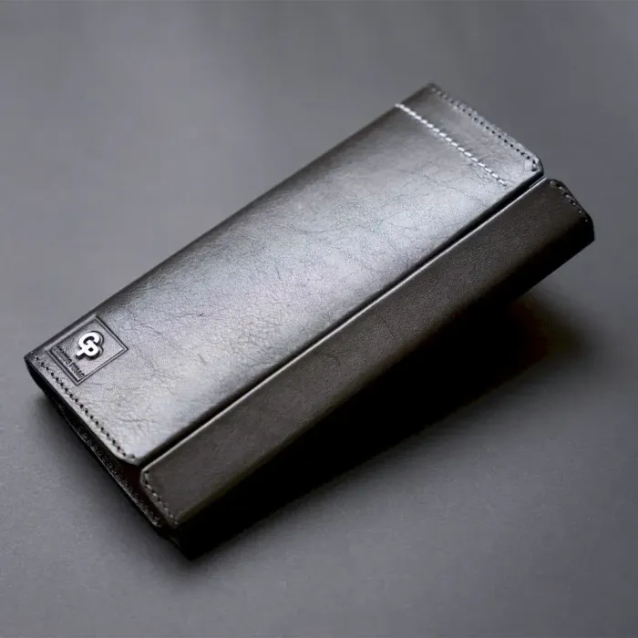 Борсетка елітна шкіряна GRANDE PELLE 11277 Чорна