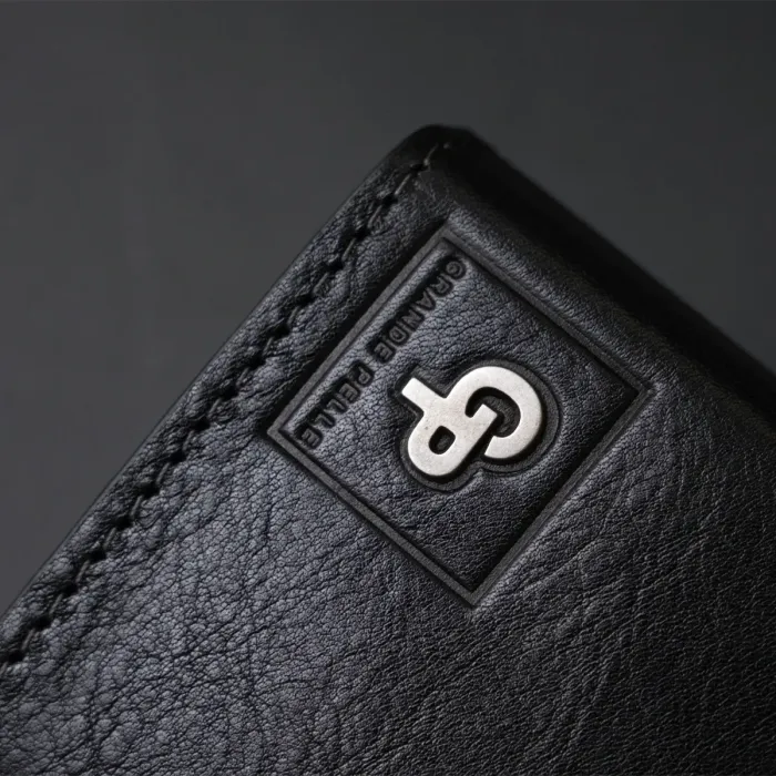 Борсетка елітна шкіряна GRANDE PELLE 11277 Чорна