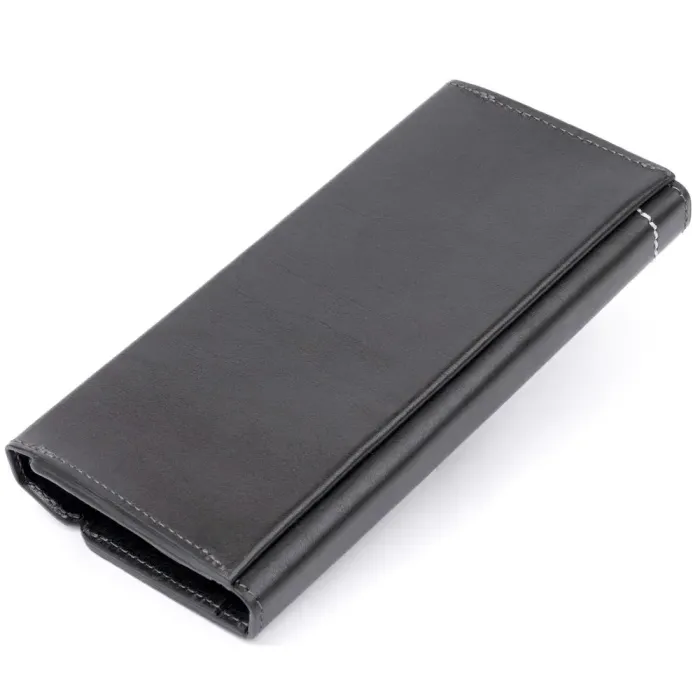 Борсетка елітна шкіряна GRANDE PELLE 11277 Чорна