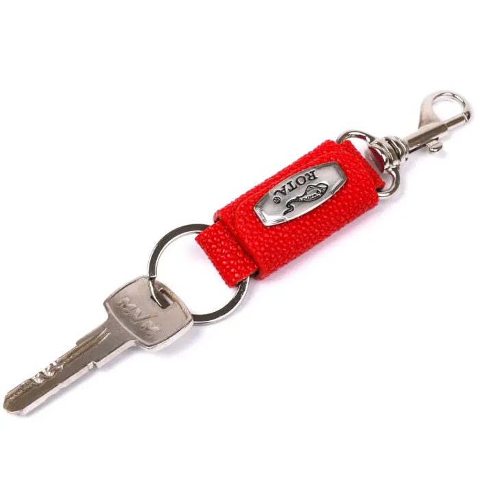 Брелок сувенір STINGRAY LEATHER 18013 із натуральної шкіри морського ската Червоний