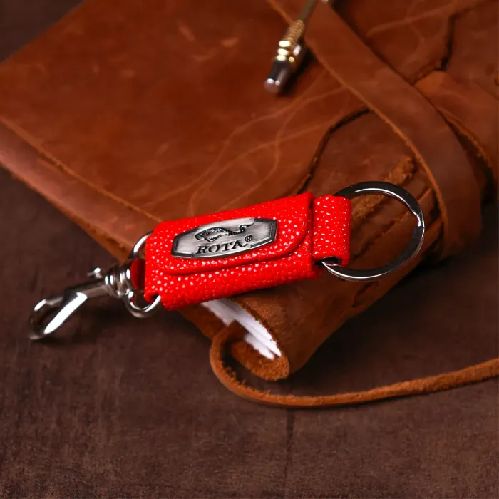Брелок сувенір STINGRAY LEATHER 18013 із натуральної шкіри морського ската Червоний