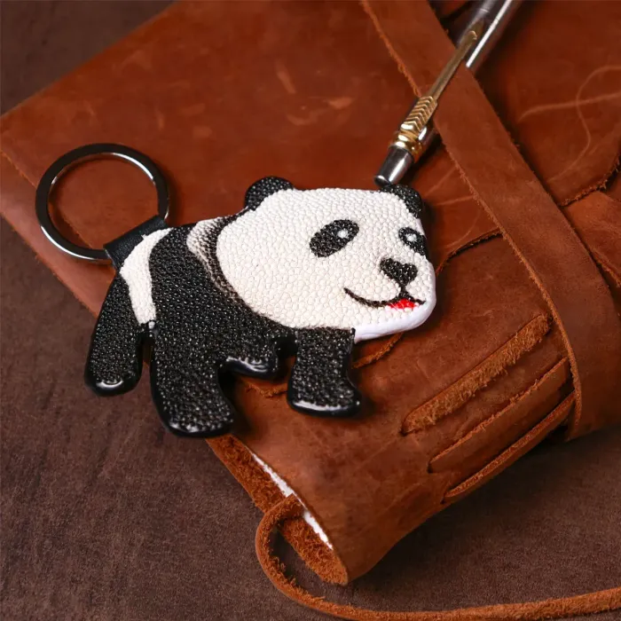 Брелок сувенір STINGRAY LEATHER 18123 із натуральної шкіри морського ската Чорний