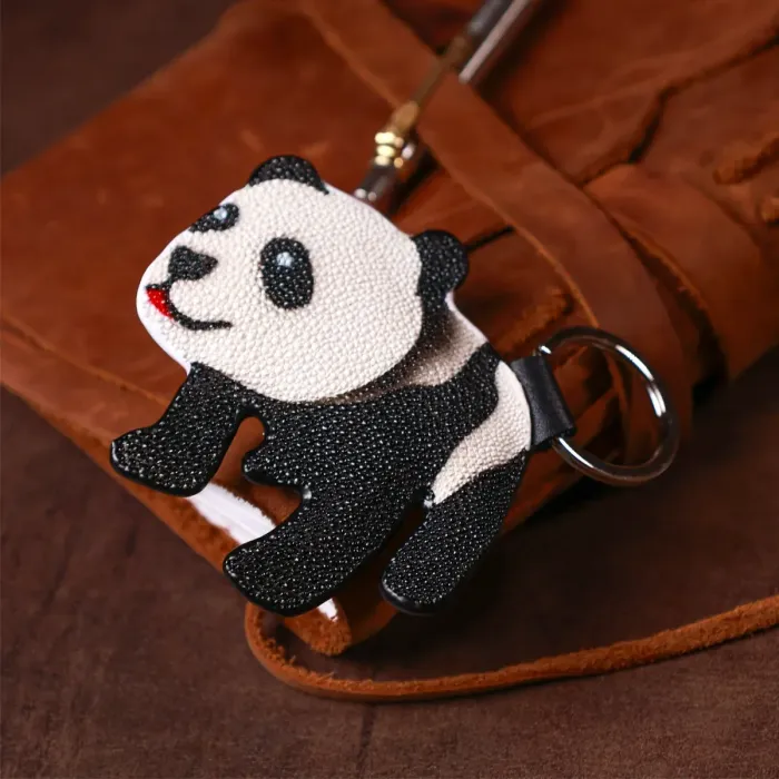 Брелок сувенір STINGRAY LEATHER 18123 із натуральної шкіри морського ската Чорний