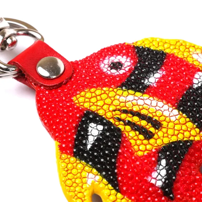 Брелок сувенір STINGRAY LEATHER 18124 із натуральної шкіри морського ската Різнокольоровий