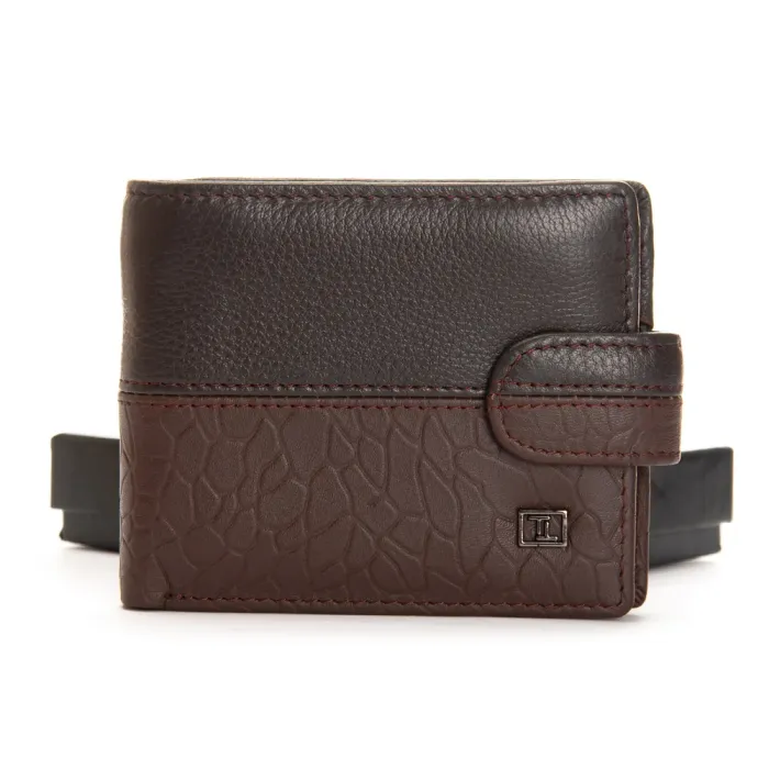 Кошелек BE Мужской кожа BRETTON 208-L0611 brown mix