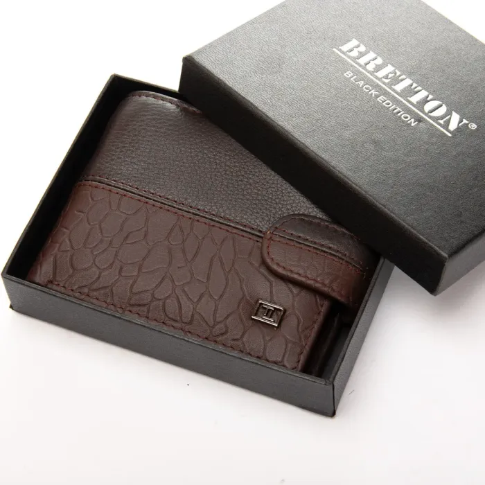 Кошелек BE Мужской кожа BRETTON 208-L0611 brown mix