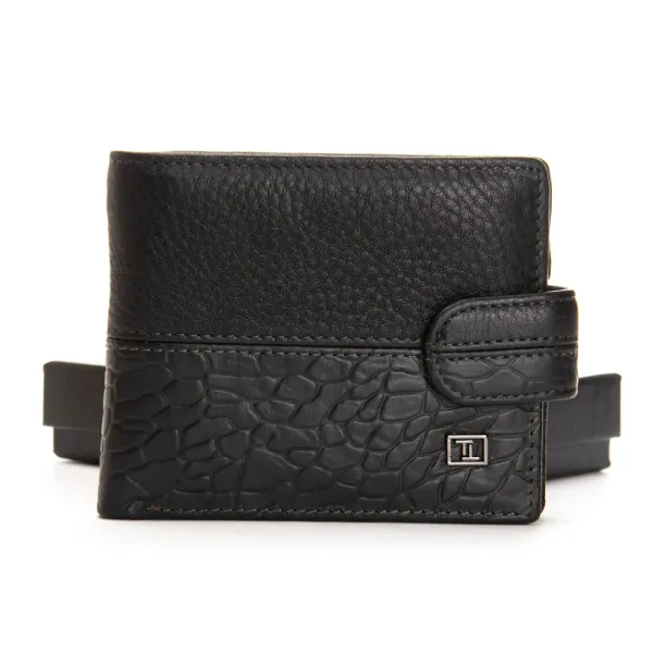 Кошелек BE Мужской кожа BRETTON 208-L0611 black mix