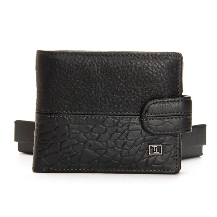 Кошелек BE Мужской кожа BRETTON 208-L0611 black mix