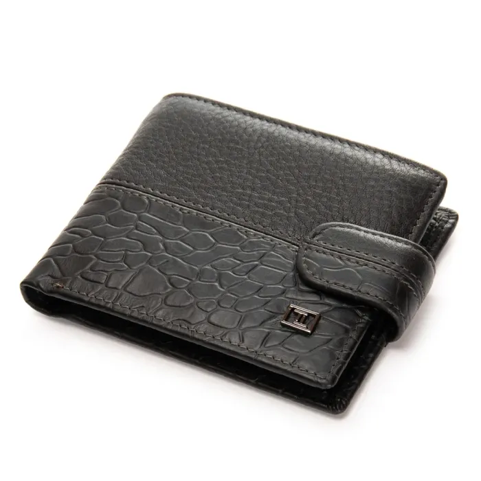 Кошелек BE Мужской кожа BRETTON 208-L0611 black mix