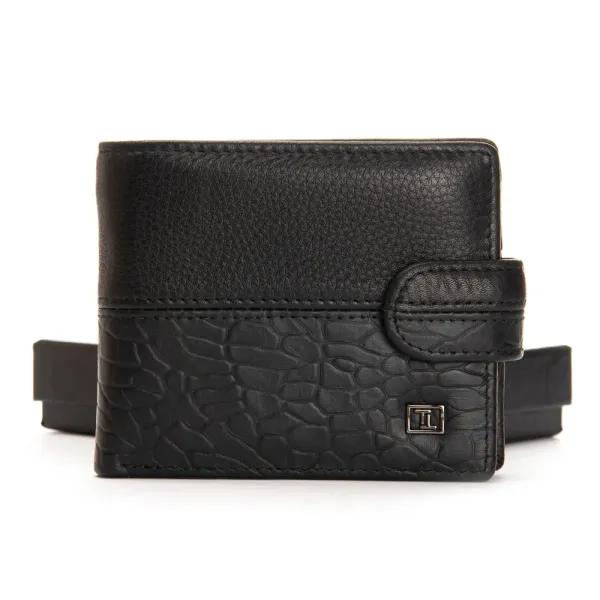 Кошелек BE Мужской кожа BRETTON 208-L0613 black mix