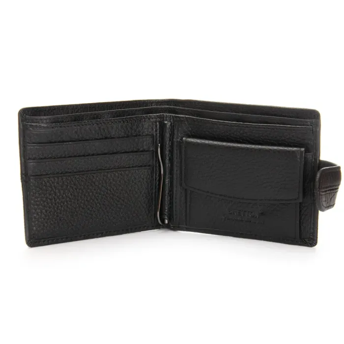 Кошелек BE Мужской кожа BRETTON 208-L0613 black mix