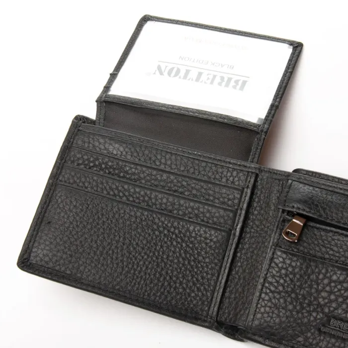 Кошелек BE Мужской кожа BRETTON 163-ND16A black