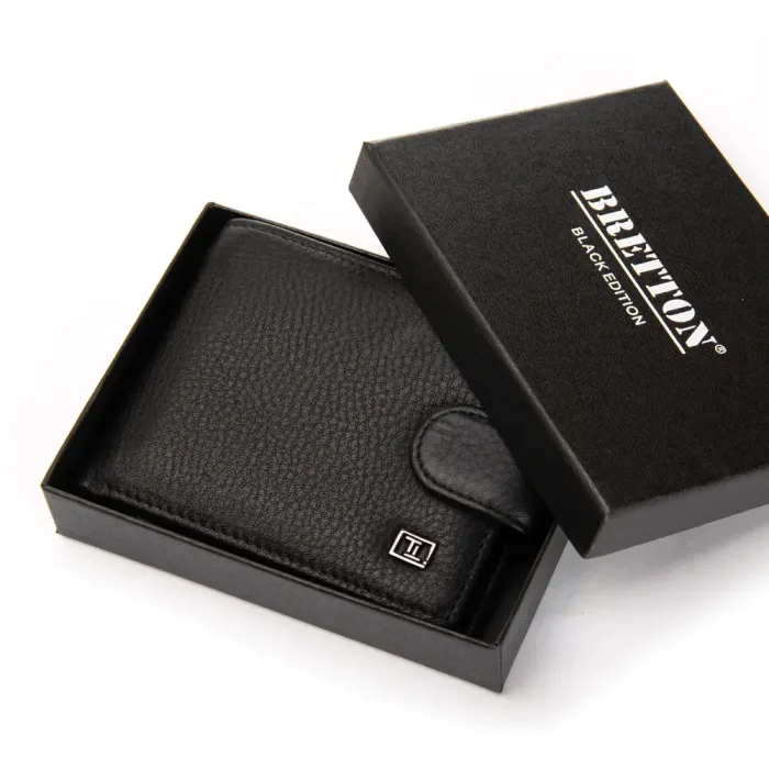 Кошелек BE Мужской кожа BRETTON 163-ND16A black