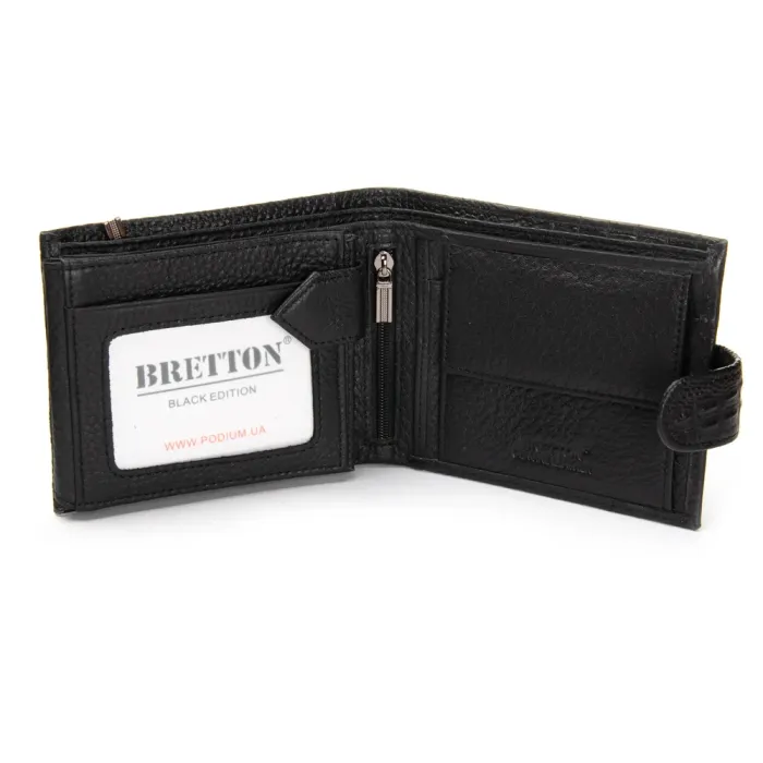 Кошелек BE Мужской кожа BRETTON 208-Z3204 black croco