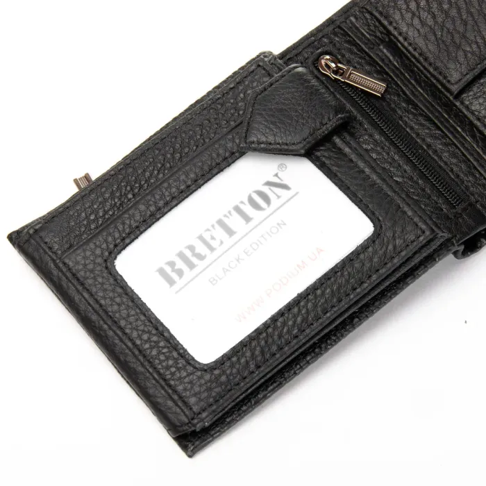 Кошелек BE Мужской кожа BRETTON 208-Z3204 black croco