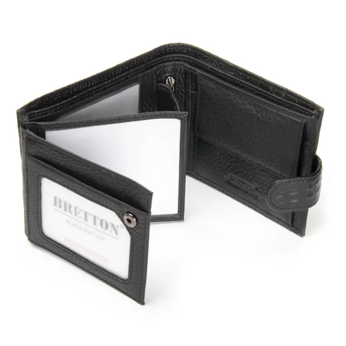 Кошелек BE Мужской кожа BRETTON 208-Z3204 black croco