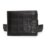 Кошелек BE Мужской кожа BRETTON 208-Y3204 black croco