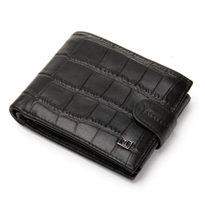 Кошелек BE Мужской кожа BRETTON 208-Y3204 black croco
