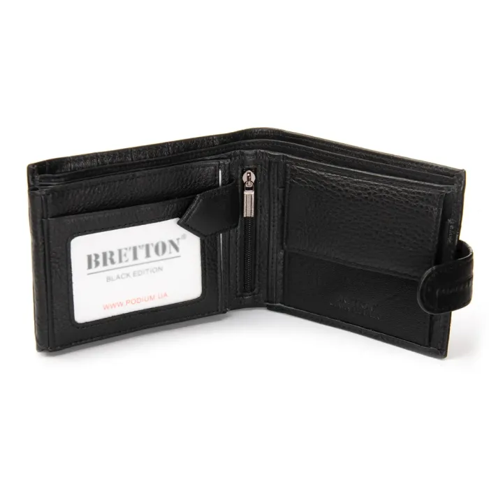 Кошелек BE Мужской кожа BRETTON 208-Y3204 black croco