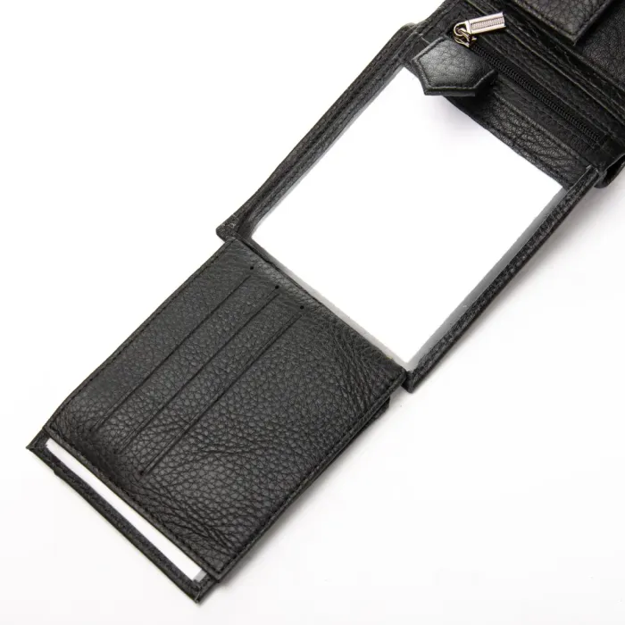 Кошелек BE Мужской кожа BRETTON 208-Y3204 black croco