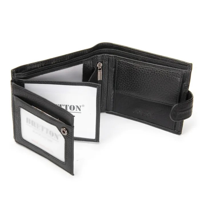 Кошелек BE Мужской кожа BRETTON 208-Y3204 black croco