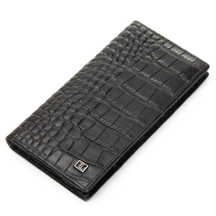 Кошелек BE Мужской кожа BRETTON 168-Q74 black croco