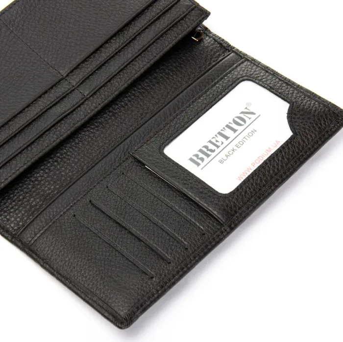Кошелек BE Мужской кожа BRETTON 168-Q74 black croco