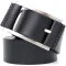 Шкіряний ремінь для чоловіків з квадратною пряжкою GRANDE PELLE 11679 Чорний