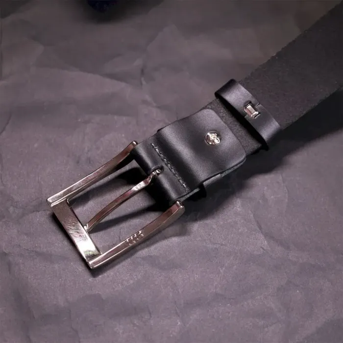 Брючний ремінь для чоловіків з натуральної шкіри GRANDE PELLE 11674 Чорний