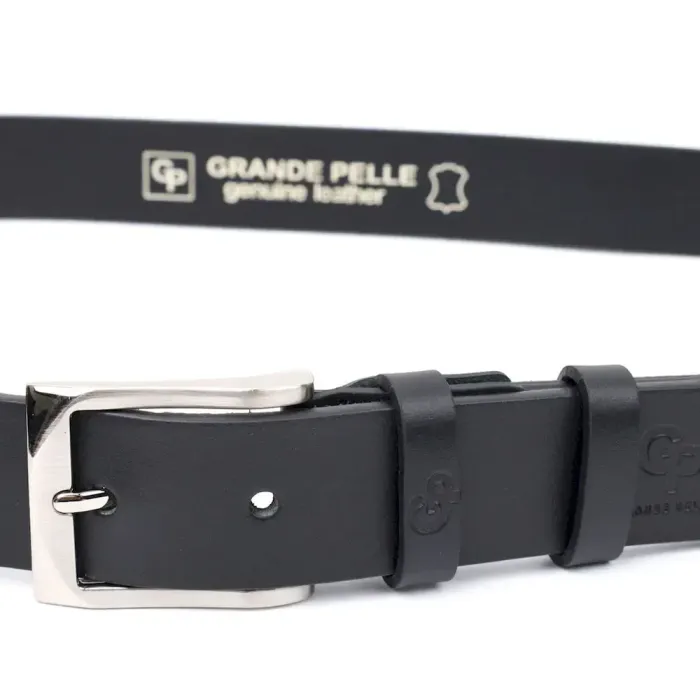Брючний ремінь для чоловіків з натуральної шкіри GRANDE PELLE 11674 Чорний