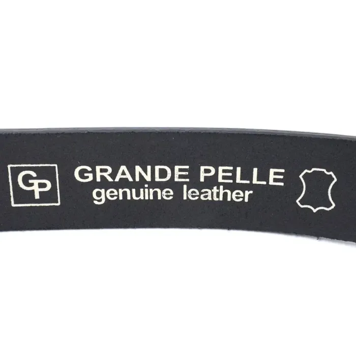 Брючний ремінь для чоловіків з натуральної шкіри GRANDE PELLE 11674 Чорний