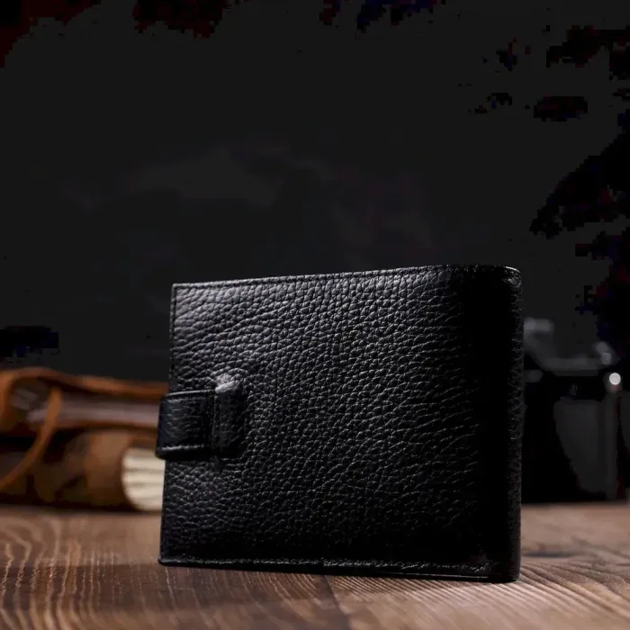 Гаманець для чоловіків з натуральної шкіри BOND 21994 Чорний