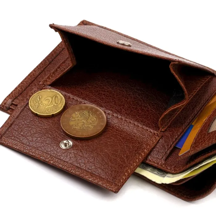 Гаманець для стильних чоловіків без застібки з натуральної шкіри CANPELLINI 21765 Світло-коричневий