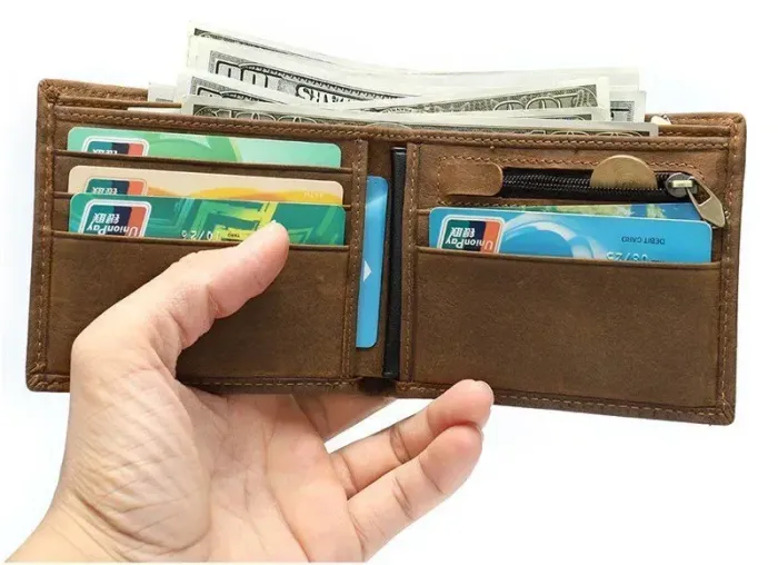 Гаманець горизонтальний Vintage 20042 Коричневий