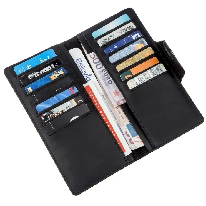 Гаманець чоловічий із вінтажної шкіри SHVIGEL 16165 Чорний