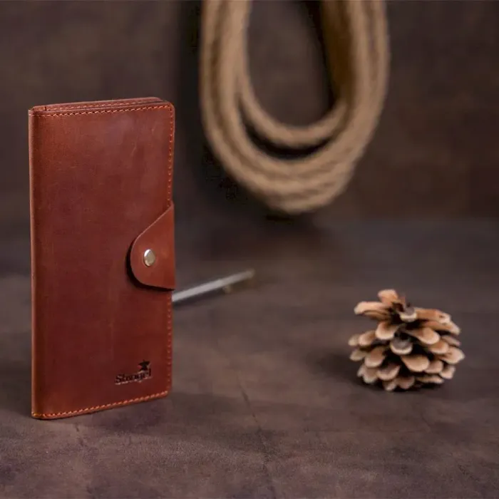 Гаманець чоловічий із вінтажної шкіри SHVIGEL 16167 Коричневий