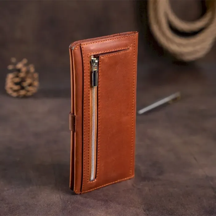 Гаманець чоловічий із вінтажної шкіри SHVIGEL 16208 Коричневий