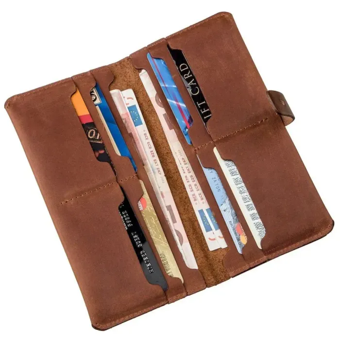 Гаманець чоловічий із вінтажної шкіри SHVIGEL 16208 Коричневий