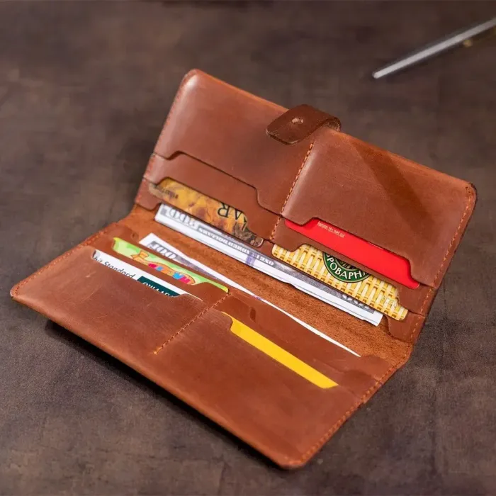 Гаманець чоловічий із вінтажної шкіри SHVIGEL 16208 Коричневий