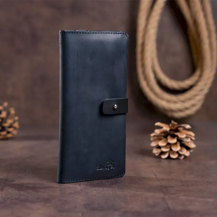 Гаманець чоловічий із вінтажної шкіри SHVIGEL 16209 Чорний