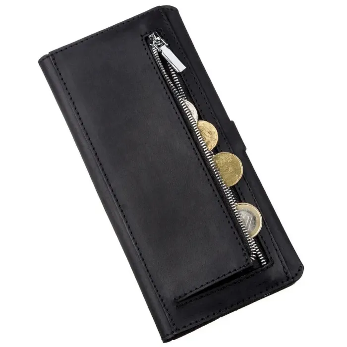 Гаманець чоловічий із вінтажної шкіри SHVIGEL 16209 Чорний