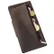 Гаманець вертикальний із вінтажної шкіри на кнопках SHVIGEL 16180 Коричневий