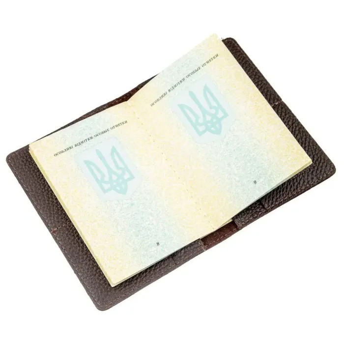 Гаманець-обкладинка для паспорта Shvigel 13960 шкіряна Коричнева